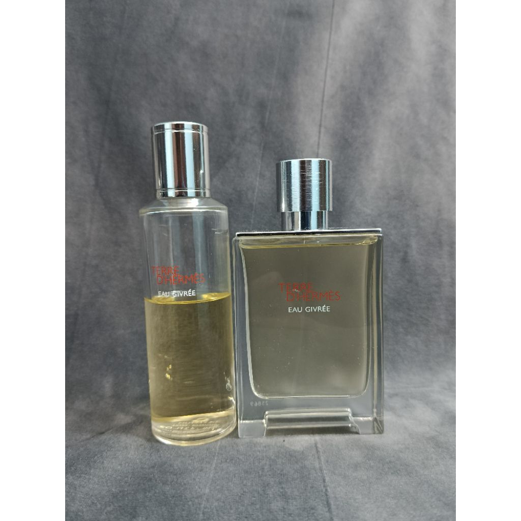 Preloved Terre D'He**es Eau Givree 100ml (no box) + Refill 125ml (with box) Sisa Juice Tertera (BUND