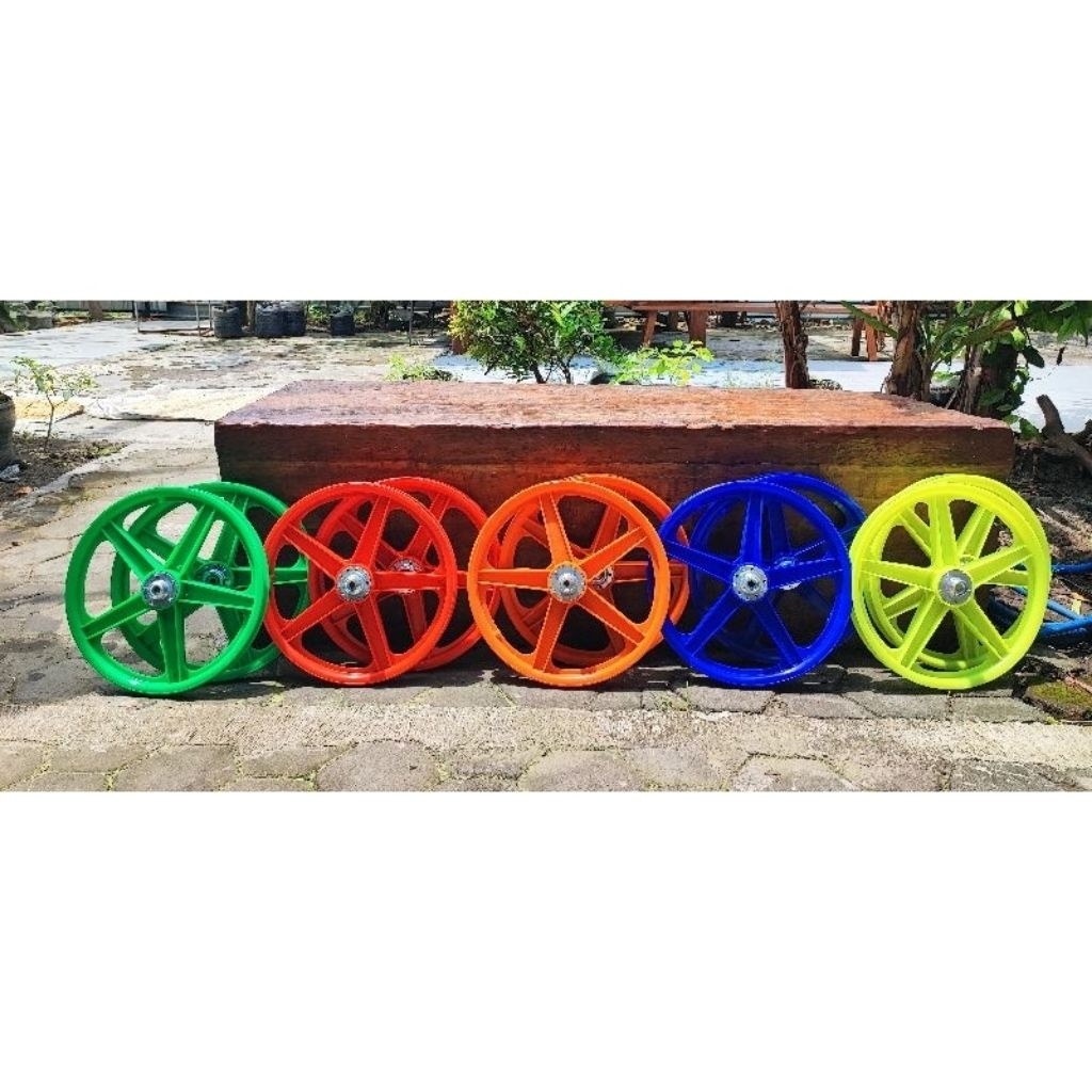 Velg/pelek/velek Sepeda Racing ukuran 20 model bintang racing  siap pasang
