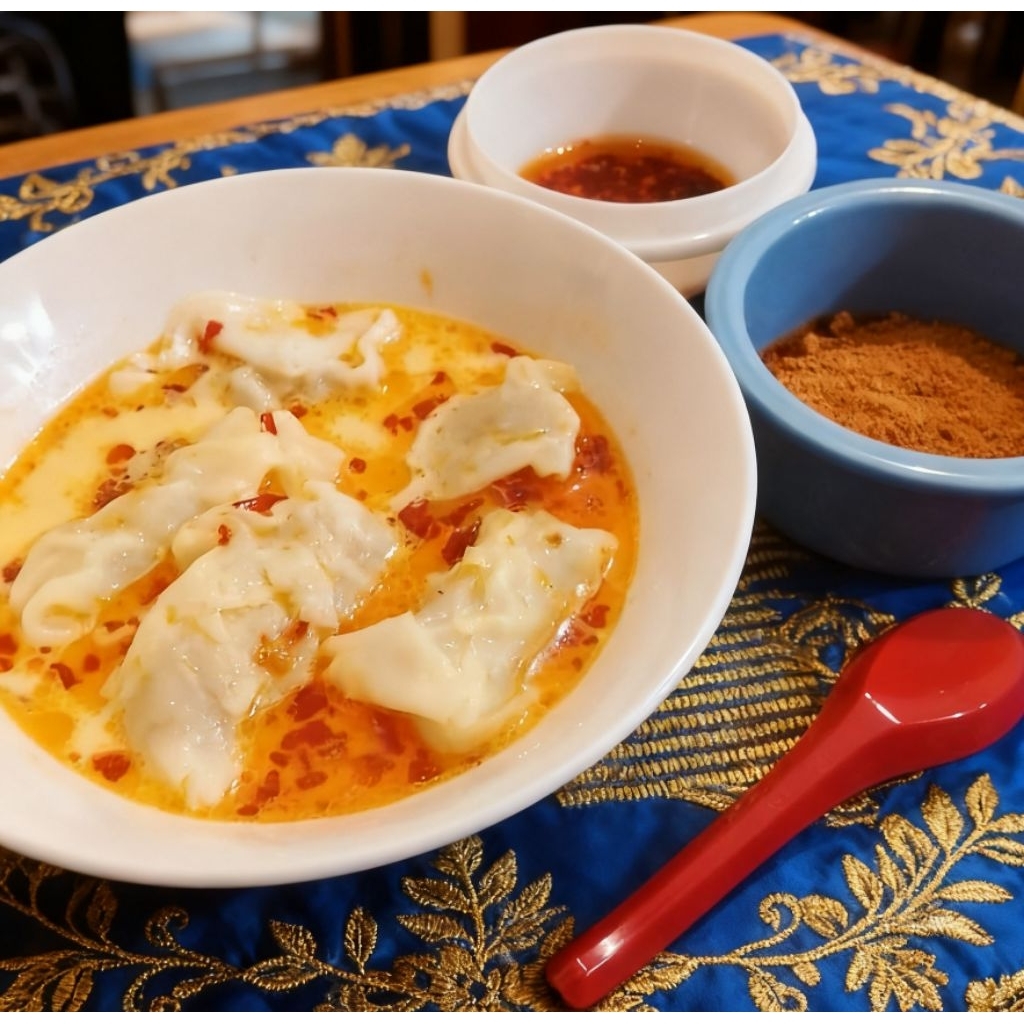 Grosir - Pangsit kuah keju creamy - pangsit kuah spesial