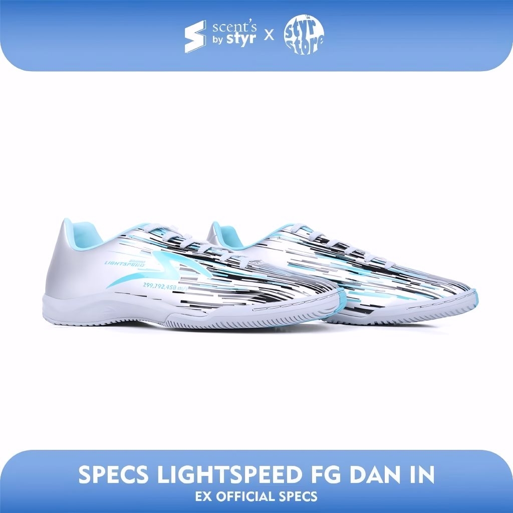 [ BNIB ] Specs Lightspeed Reborn In Aqua Black Silver 100% Original