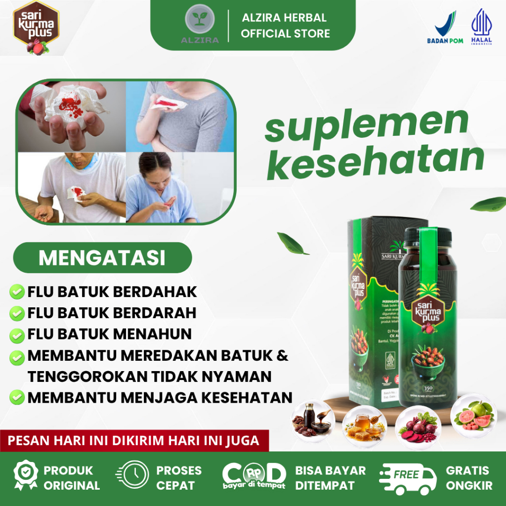 Madu Sari Kurma Plus Obat Flu Batuk Berdahak Berdarah Menahun Anak Dewasa