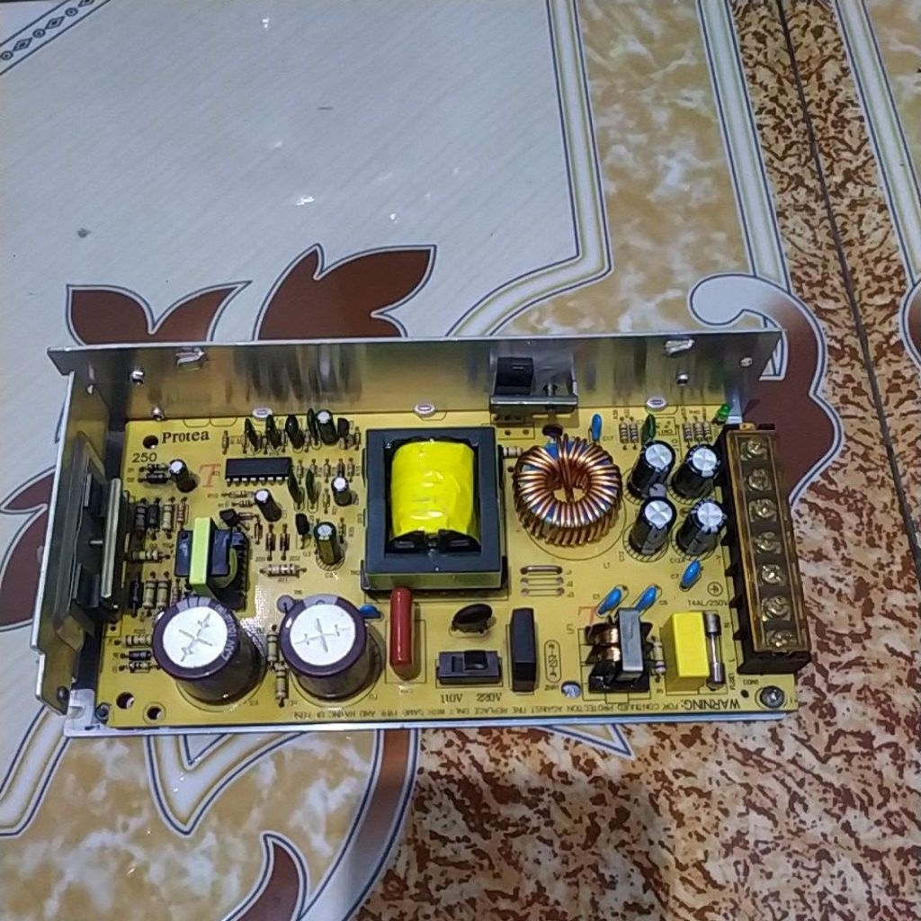 smps 12v 10a switching cctv bekas rusak tegangan drop