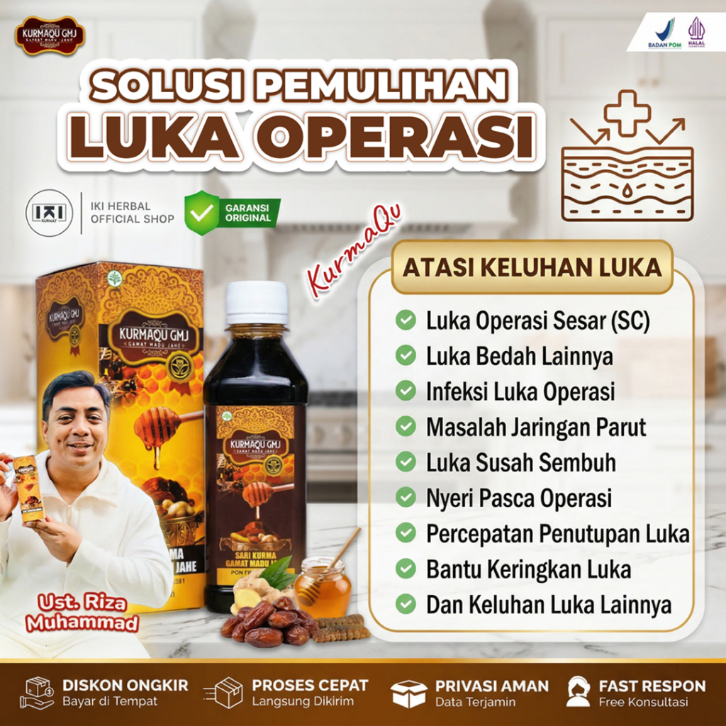 Kurma Pengering Luka Pasca Operasi / Caesar Meredakan Nyeri KURMAQU GMJ