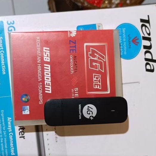 USB modem 4G+ LTE huawei e3372 dan Router 4G tenda