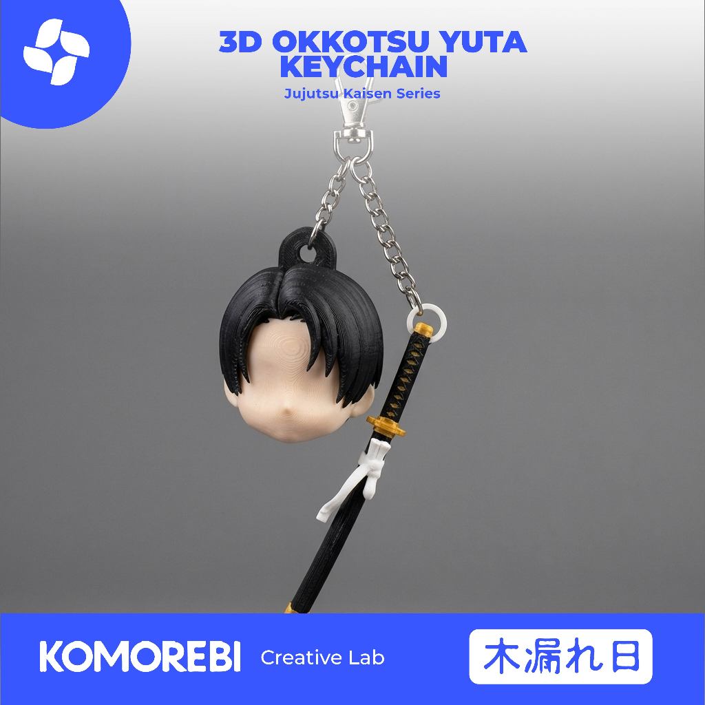 Gantungan Kunci JJK Yuta Okkotsu Keychain Anime Jujutsu Kaisen Katana Pedang Aksesoris Motor Tas Luc