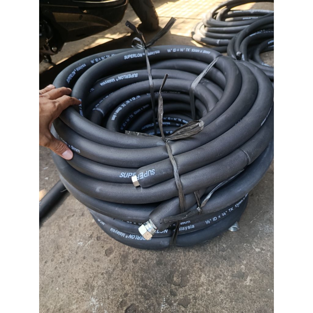 selang+nepel 3/8 - 3/4 panjang 20 meter+ armaflek