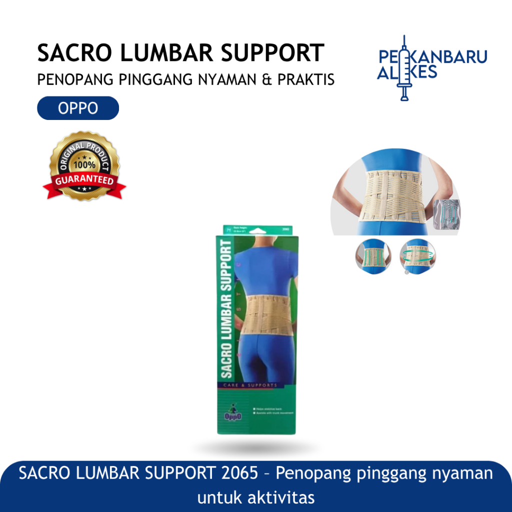 Sacro Lumbar Support Oppo 2065 Korset Pinggang Penopang Pinggang Back Support / Pekanbaru Alkes