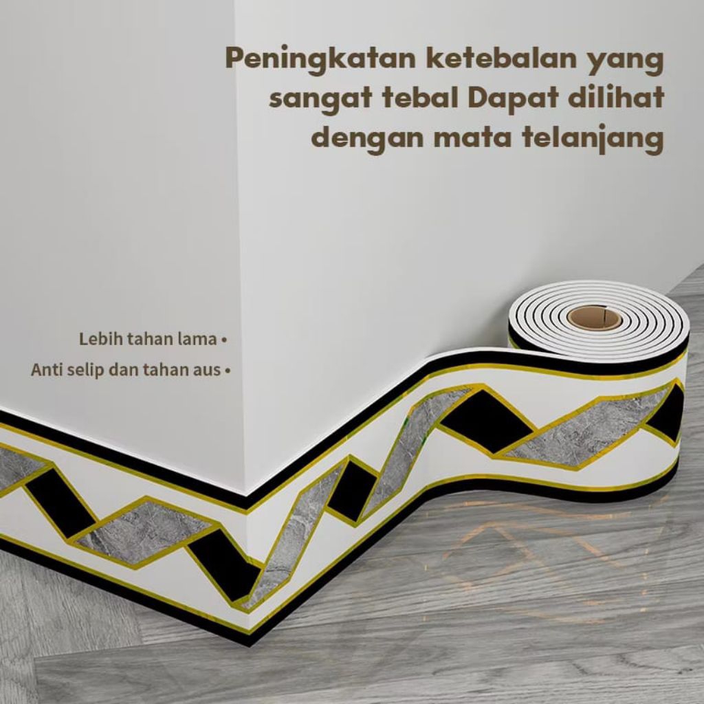 Wall Border PVC Premium 10cm x 5m Wall Border List Walpaper List Foam Stiker Dinding
