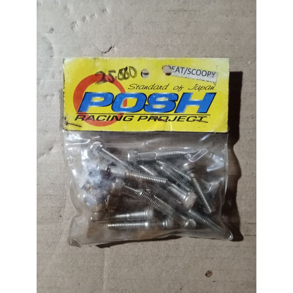Baut blok / blok mesin Honda Scoopy Beat Chrom posh