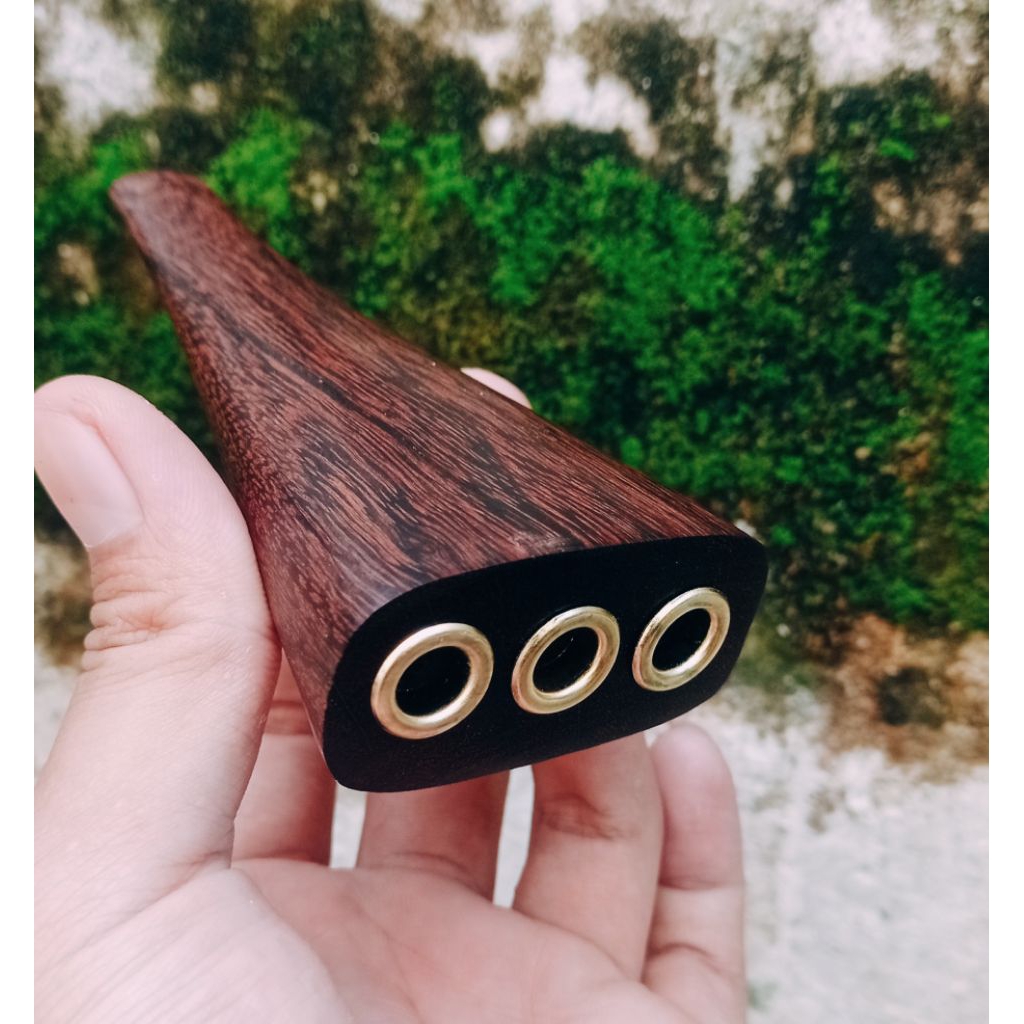 Pipa once kayu galih asem ( 3 lubang )