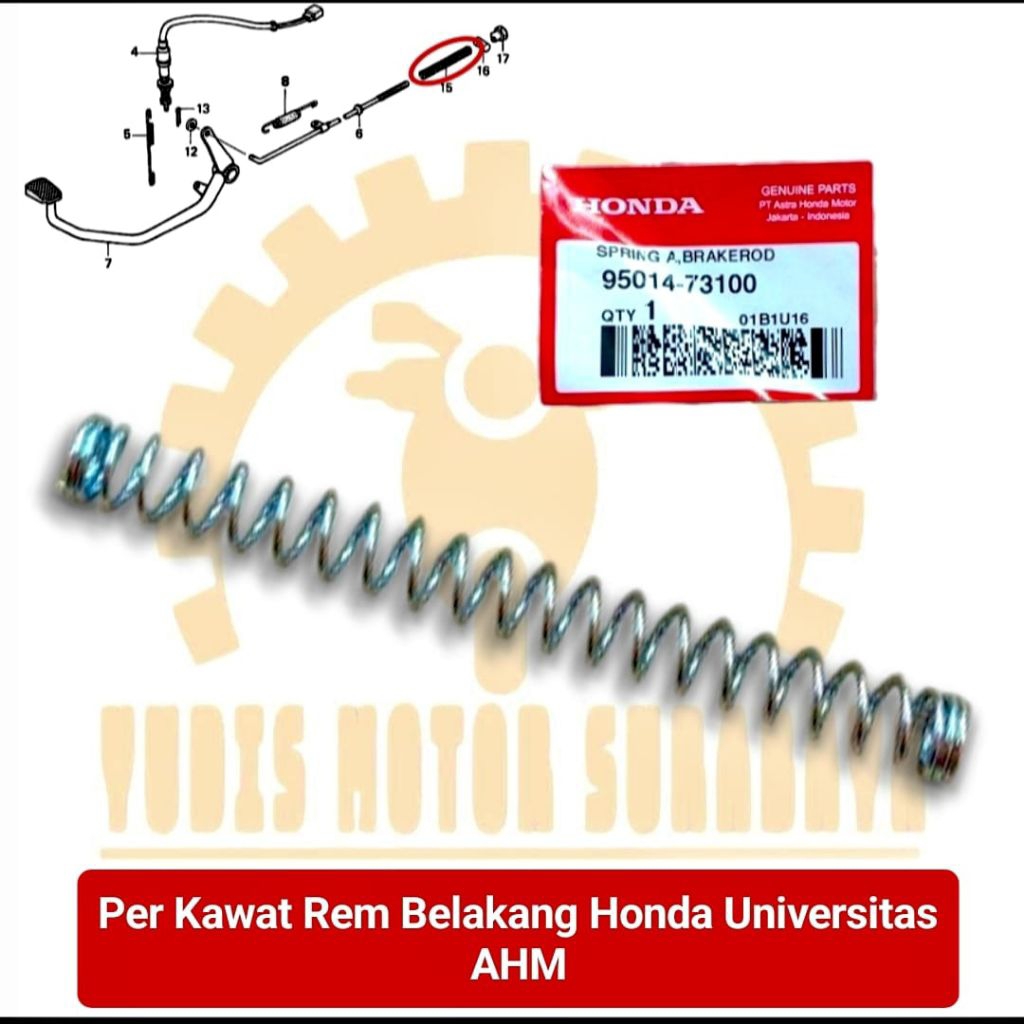 HGP 95014-73100 Pir Per Stik Tiang Kawat Rem Belakang Universal