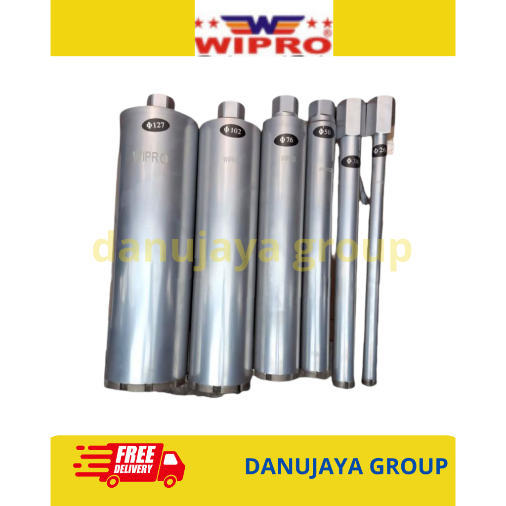 Mata Coring WIPRO 2.5" 2,5inch mata Bor Drill Beton Aspal Size 2.5 inch inci inchi Diamond Coring Co