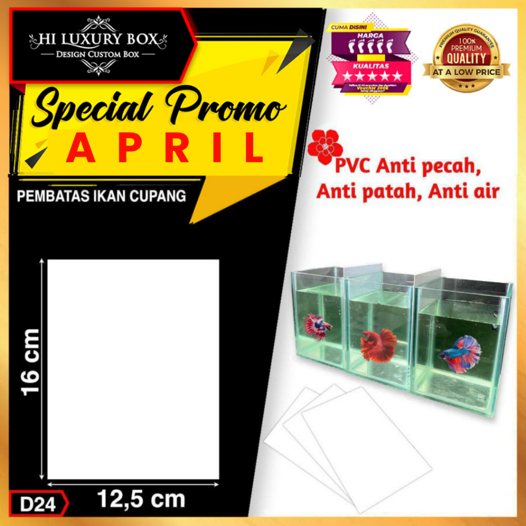 Sekat Aquarium Ikan Cupang - Pembatas aquarium - Sekat aquarium - D24