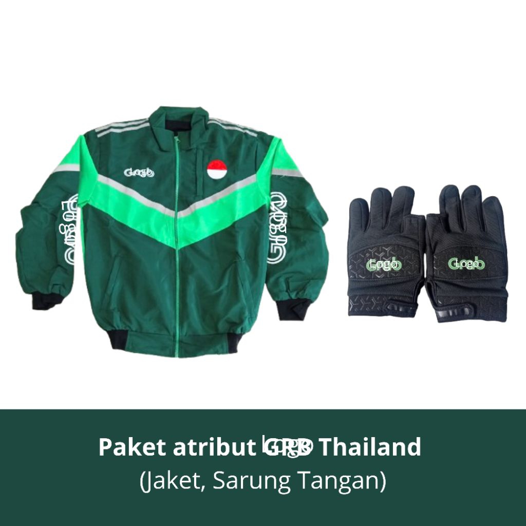 Jaket Motor Thailand Terbaru + Sarung Tangan | Jaket Ojol Waterproof Anti Air Tebal Driver Online