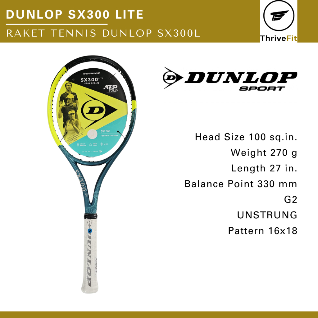 DUNLOP SX300 LITE Tennis Racket / Raket Tenis Dunlop SX300 LITE