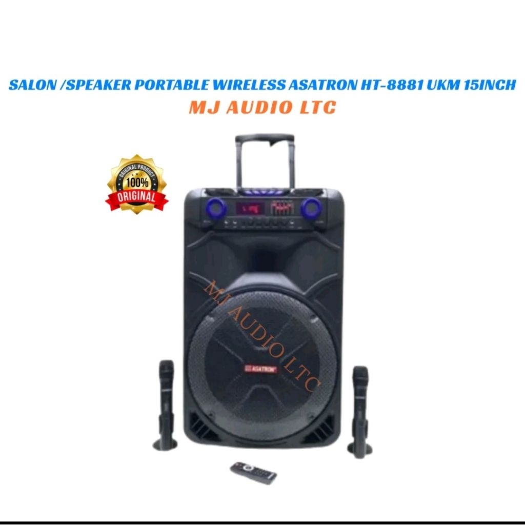 Salon/Speaker Portable Wireless ASATRON HT-8881 UKM 15inch