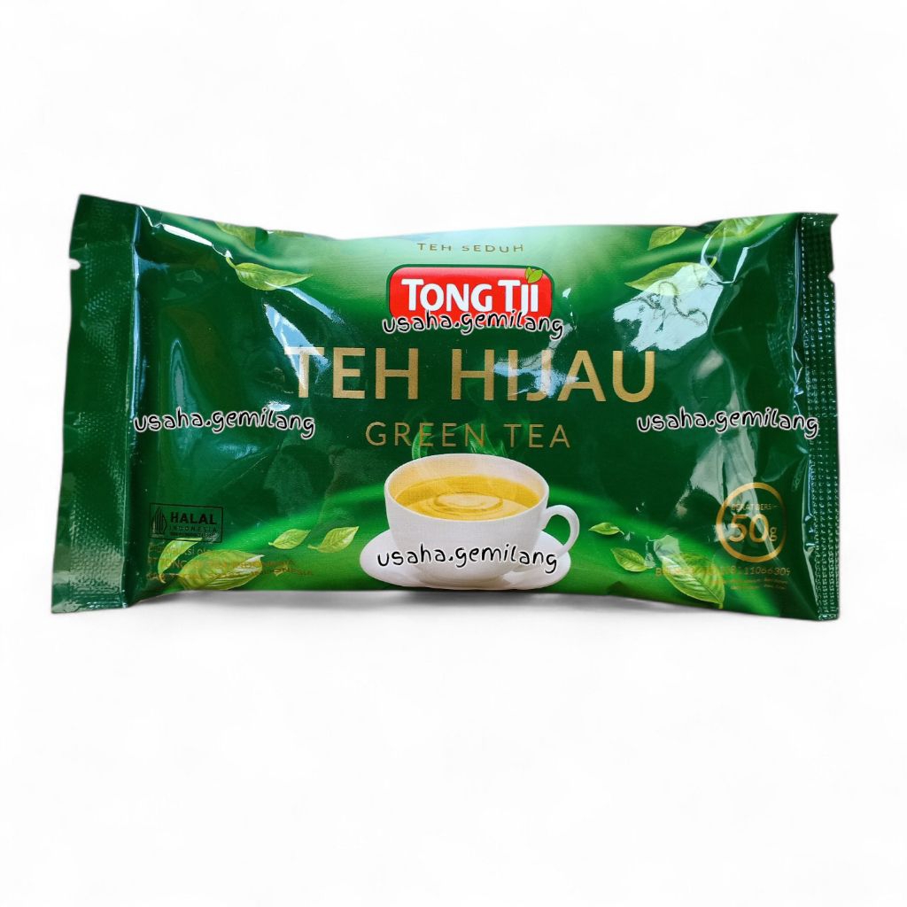 Tong Tji Green Tea 50gr - Teh Hijau Seduh / Daun Teh Kualitas Super / Teh Tubruk Super / Teh Khas Te