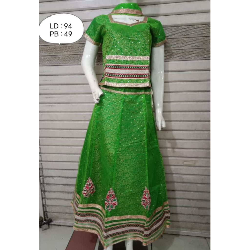 Kostum Remaja & Dewasa – Baju Lehenga Etnik Set Rok India