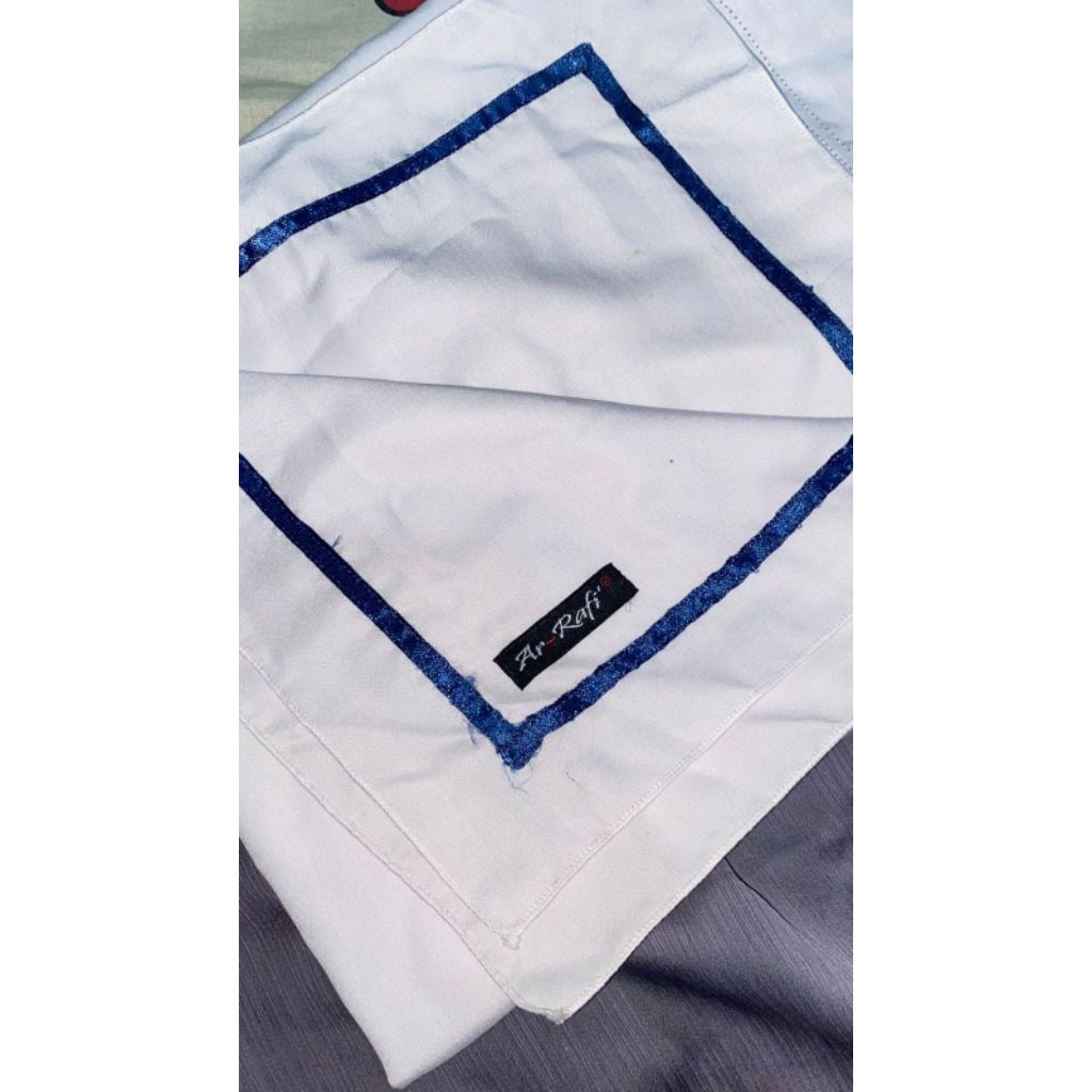 [Preloved] Kerudung Hijab Segi Empat Ar-Rafi Perawat Bidan Nakes List Navy