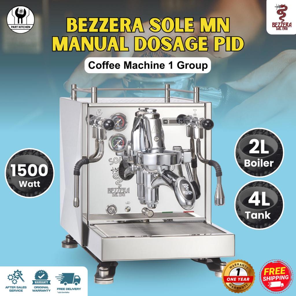 Bezzera Sole Coffee Machine Espresso Manual Dosage 1 Group PID Garansi Resmi Mesin Kopi Premiun Usah