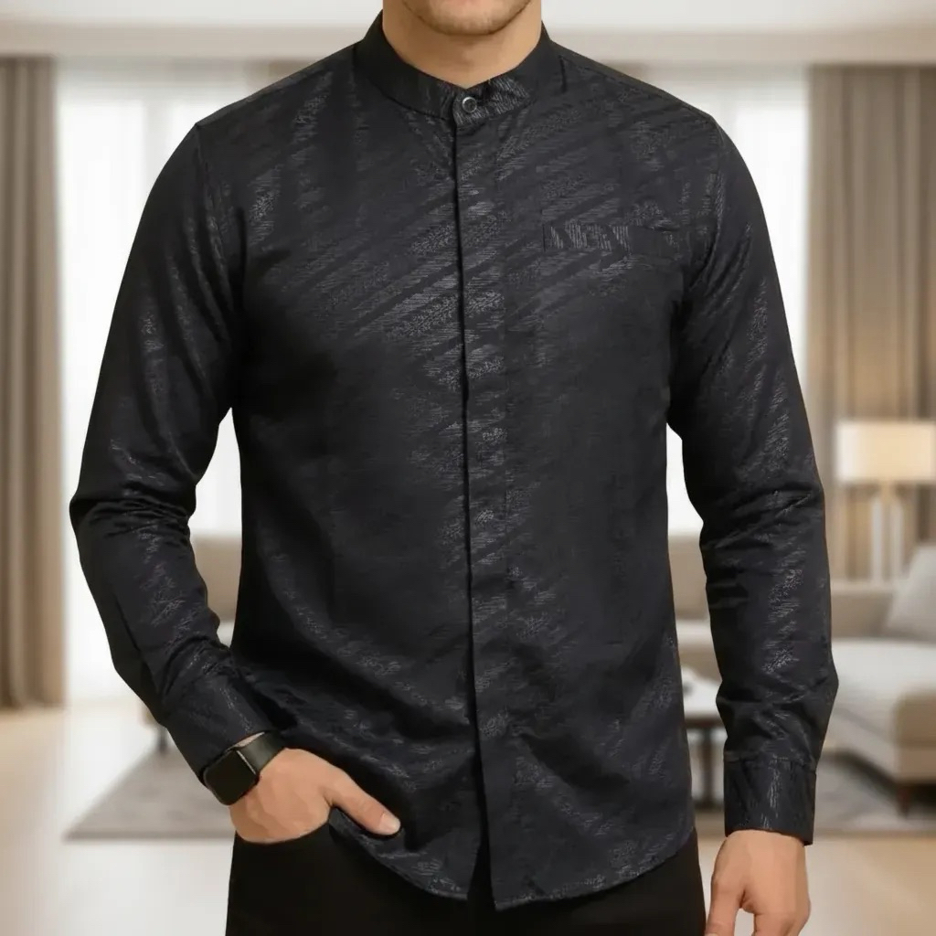 XXL - BAJU KEMKO BATIK KOKO PRIA LENGAN PANJANG STYLE ELEGAN EMBOS SULTAN