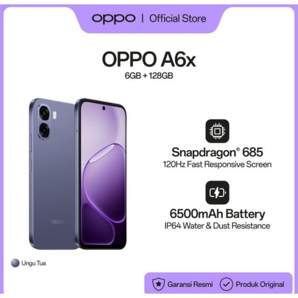 HENPHONE OPPO A6x 6/128 GAransi Nasional