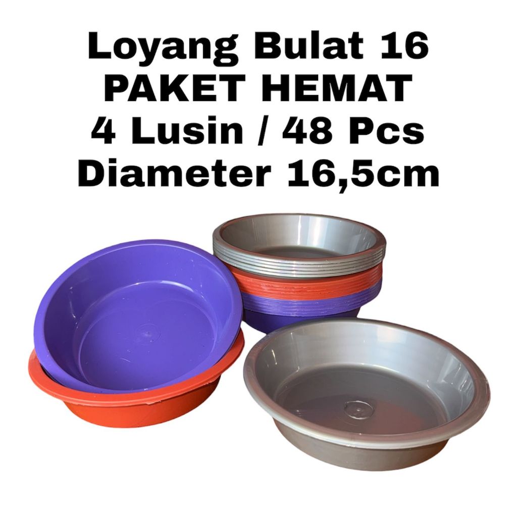 PAKET HEMAT Loyang 4 Lusin / 48 Pcs Bali Bulat 16 Baskom Bak Kecil Mini Bokor Sodan Banten Murah Loy