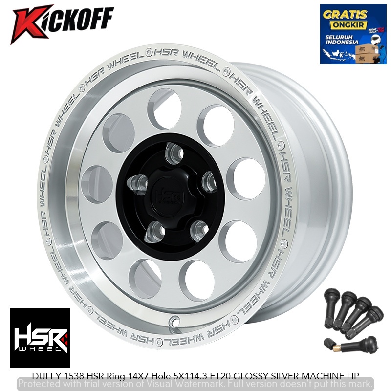 VELG MOBIL CELONG HSR DUFFY R14 HOLE 5X114,3 COCOCK DI GRAN MAX CARRY KUDA COLT LUXIO BEBAS ONGKIR