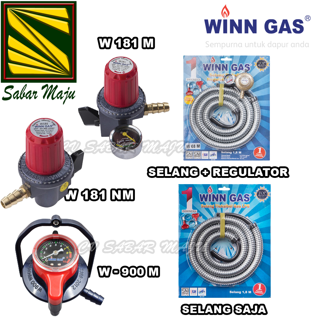Win Gas Selang / Regulator Gas Win Gas / Selang Paket Meter