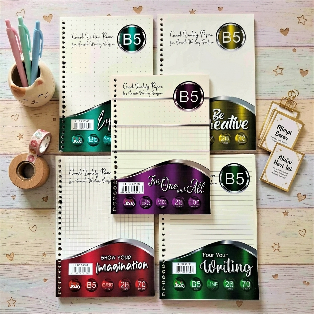 Loose Leaf B5 26 Lubang / Kertas Binder / Isi Binder / Binder