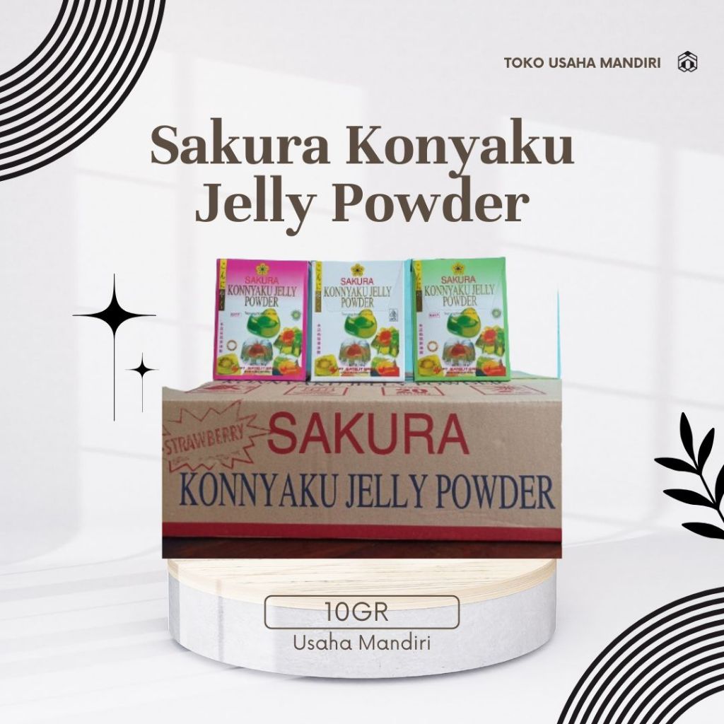 Agar agar Sakura Konyaku Jelly Powder 1Box isi 12 Sachet 10g
