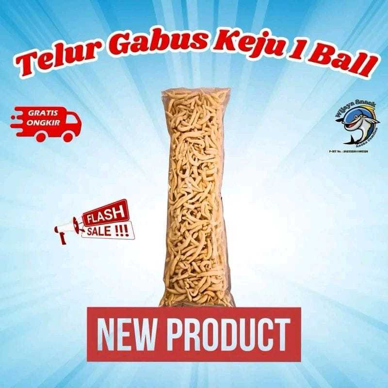 (1 BALL) TELUR GABUS atau CENDOL  (1 BALL)  cemilan murah renyah