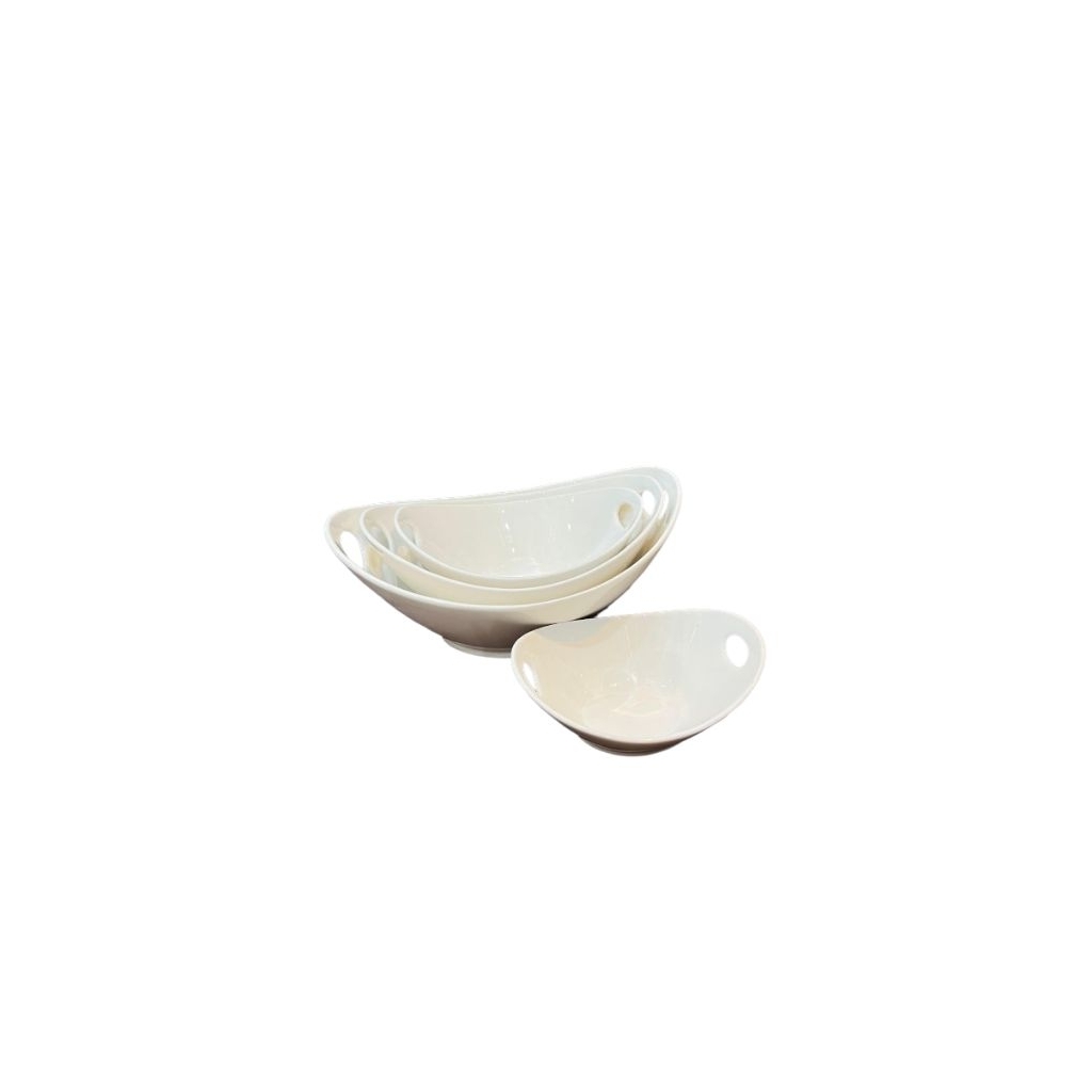 Piring Saji Oval Kapal Keramik Set 4 Pcs Homeline