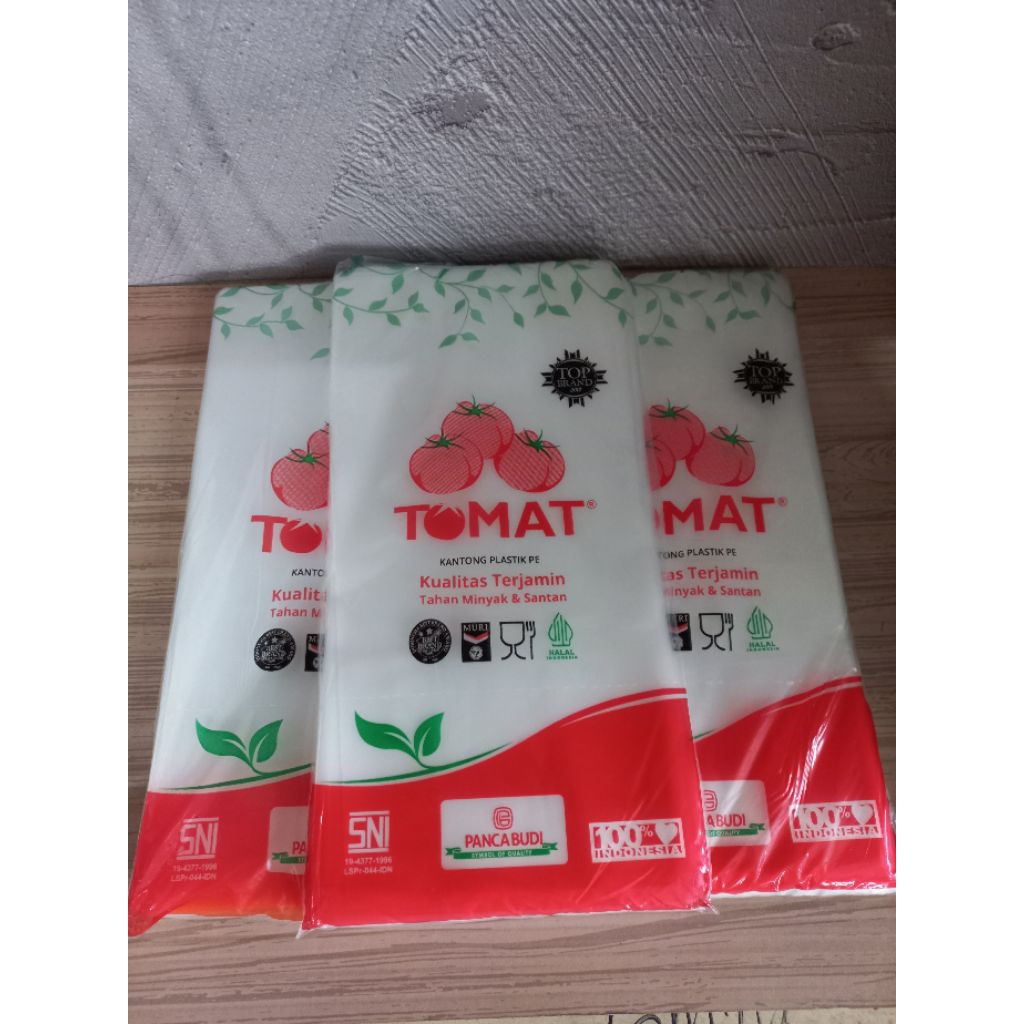 kantong plastik PE tomat uk 12x25