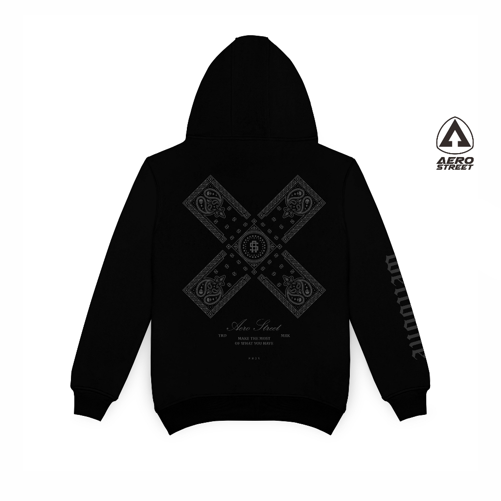 Aerostreet Slayer Hoodie Pria Hitam Jaket Sweater Cowok Men Streetwear Sporty Lembut Nyaman