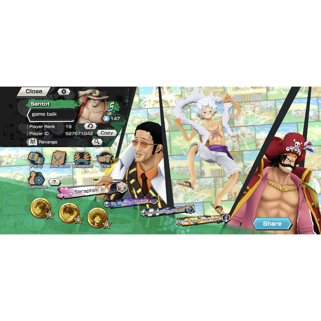 Akun One Piece Bounty rush 3 Ex (IOS)