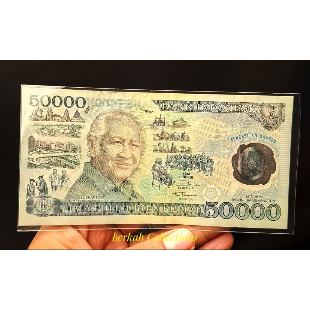 uang 50 ribu polymer suharto tahun 1993