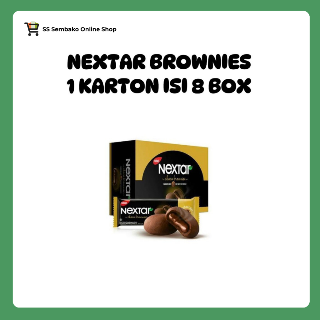 [SS ONLINE 100% ORI KARTON] NEXTAR BROWNIES COKELAT KARTON ISI 8 BOX – KUE BROWNIES LEMBUT