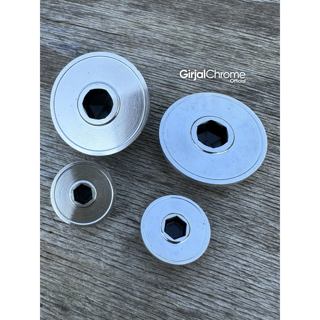 Tutup Magnet Koin Besar Kecil Bubut CNC Gilap PNP GL MP TIGER TIREV TILAM Harga SATU SET