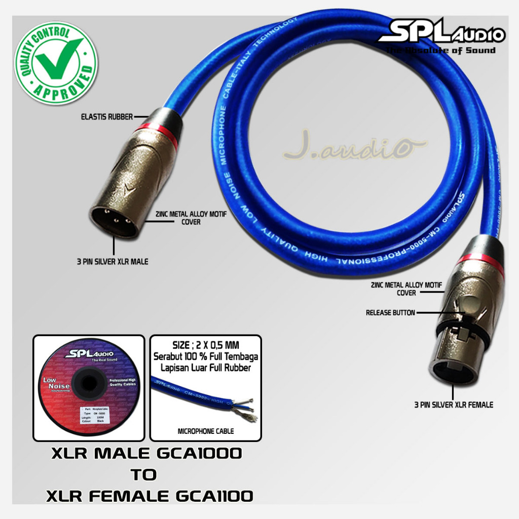 SPL AUDIO CM-5000 - Kabel audio / kabel microphone XLR Male 1000 SLV to XLR Female 1100 SLV SPL AUDI