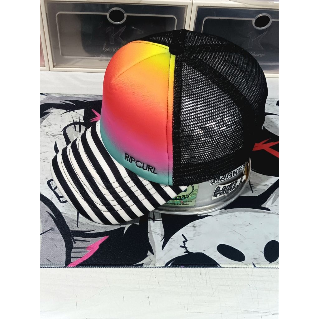 Topi Surfing Surf Jaring Trucker Hat Hats Cap Caps Ripcurl Authentic Original