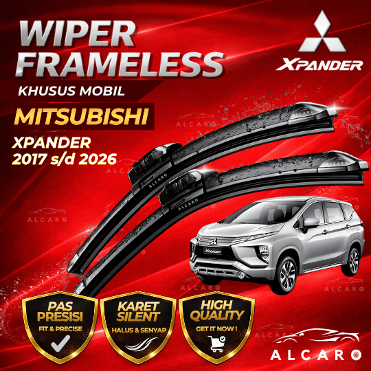 Alcaro Wiper Frameless XPANDER 2017 s/d 2026 Original Premium - Sapu Kaca XPANDER - Wiper XPANDER Fr