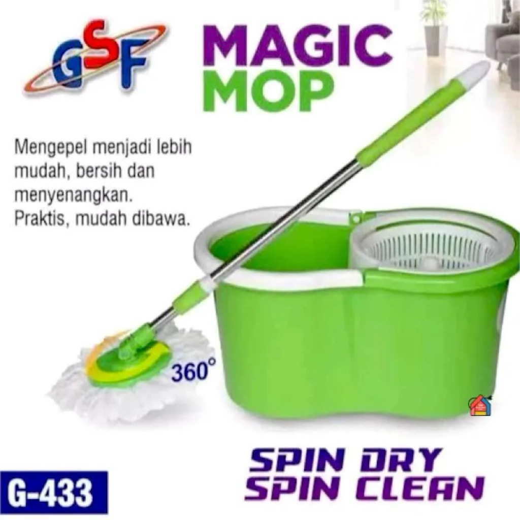 GSF Magic Mop 433 Alat Pel Putar Otomatis  GSF 433 L