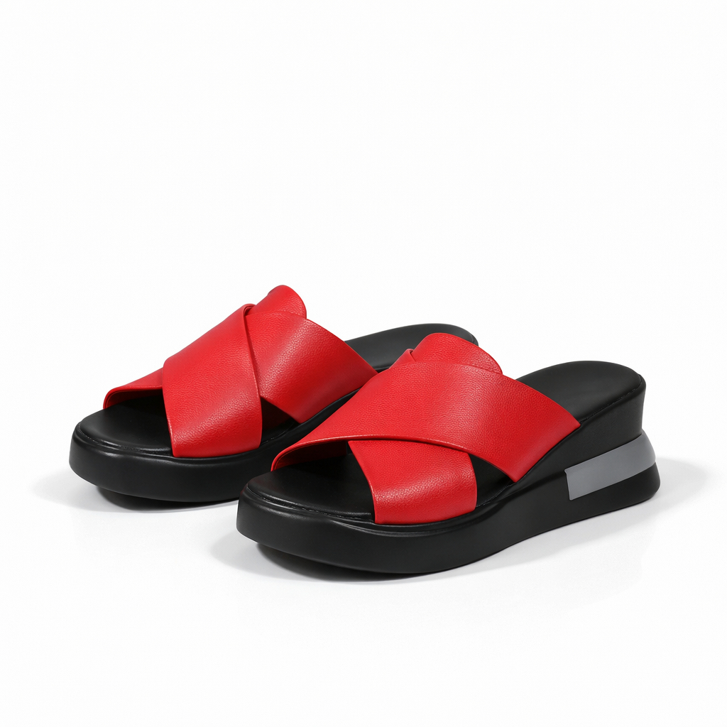 Sandal Wedges Wanita Fashion Viral Kekinian 2026 - Ukuran 37-42, Tinggi Hak 5 Cm - Sendal, Cewek