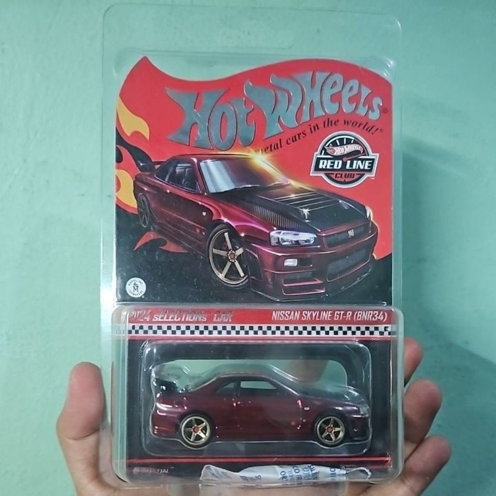 Hot Wheels R34 RLC merah oxblood