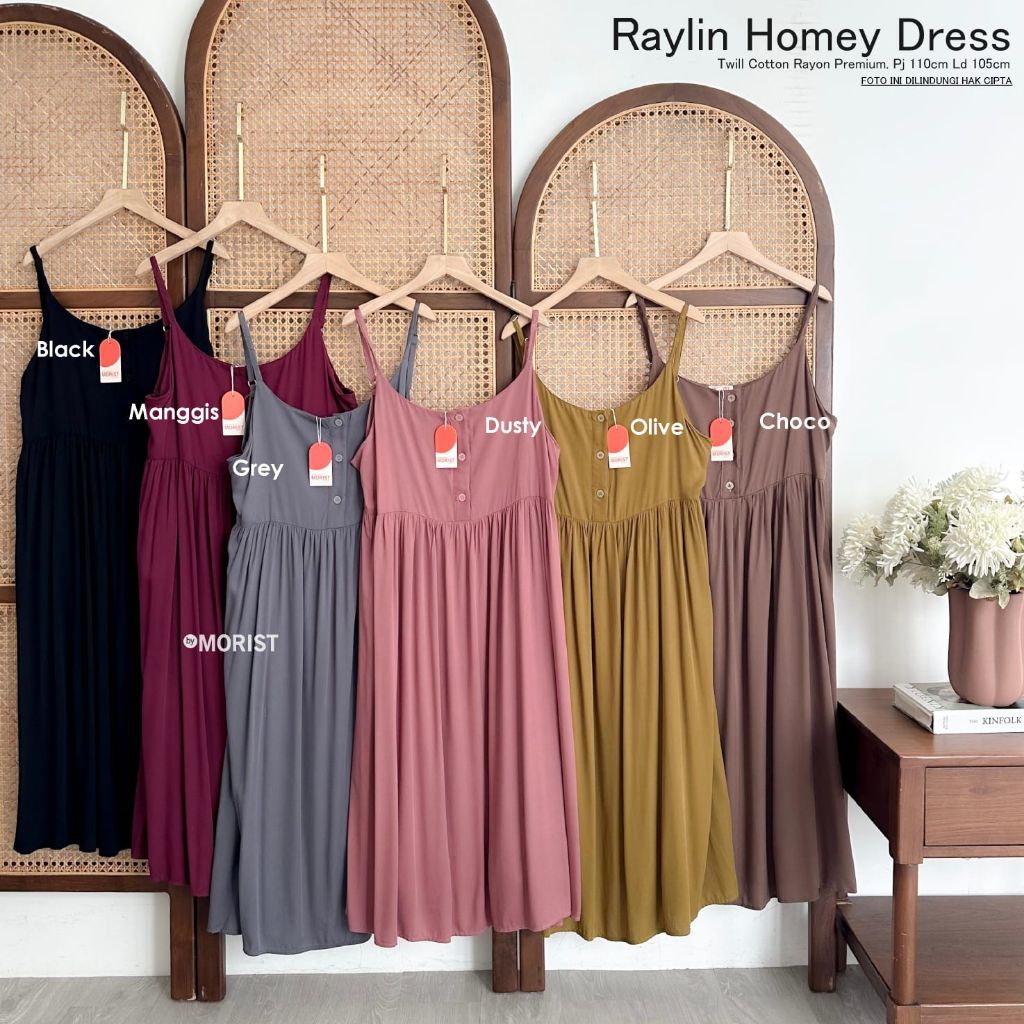 Raylin Homey Dress Daster Busui Premium Cotton Rayon Original Morist Berlabel