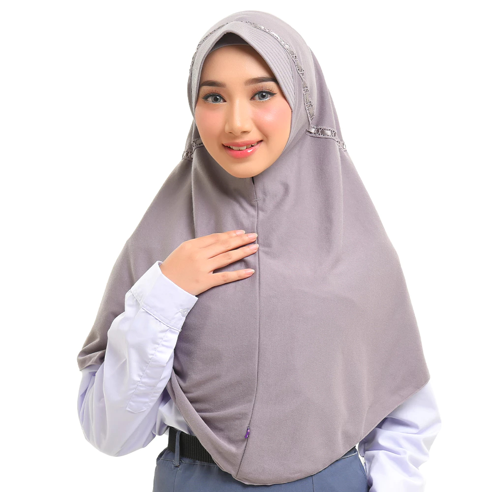 Jilbab Sekolah Rabbani Anak Model Hemy Pita serut Atas Terbuka