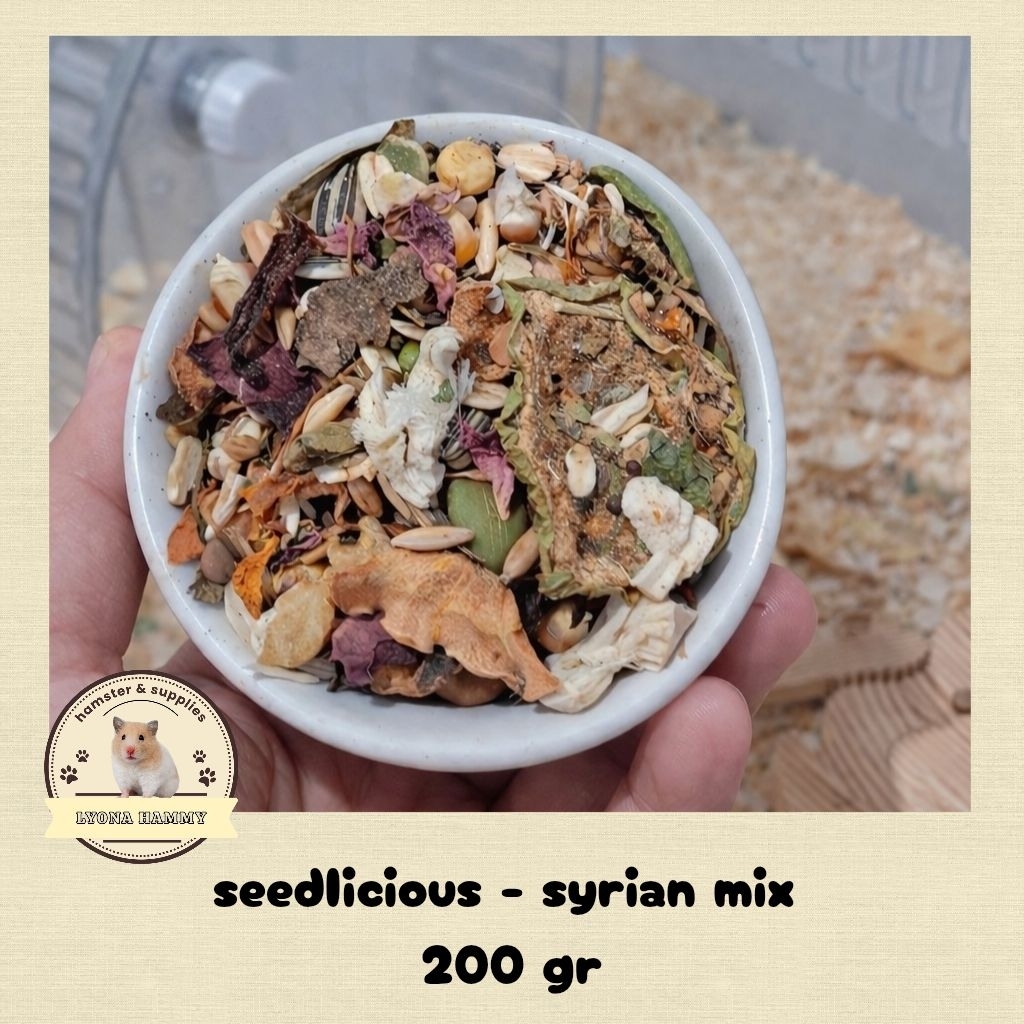 SEEDLICIOUS Syrian 200 gram by Alextine - seedmix hamster | makanan hamster