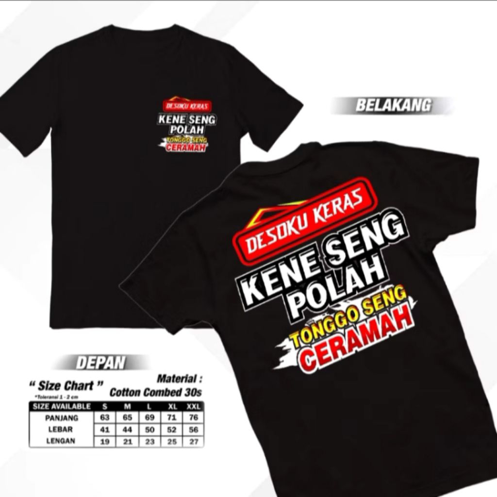Kaos Kata Kata Desoku Keras Vol 2 -Kaos Kata Kata Jawa Keren Viral Kekinian Atasan Pria Wanita terba