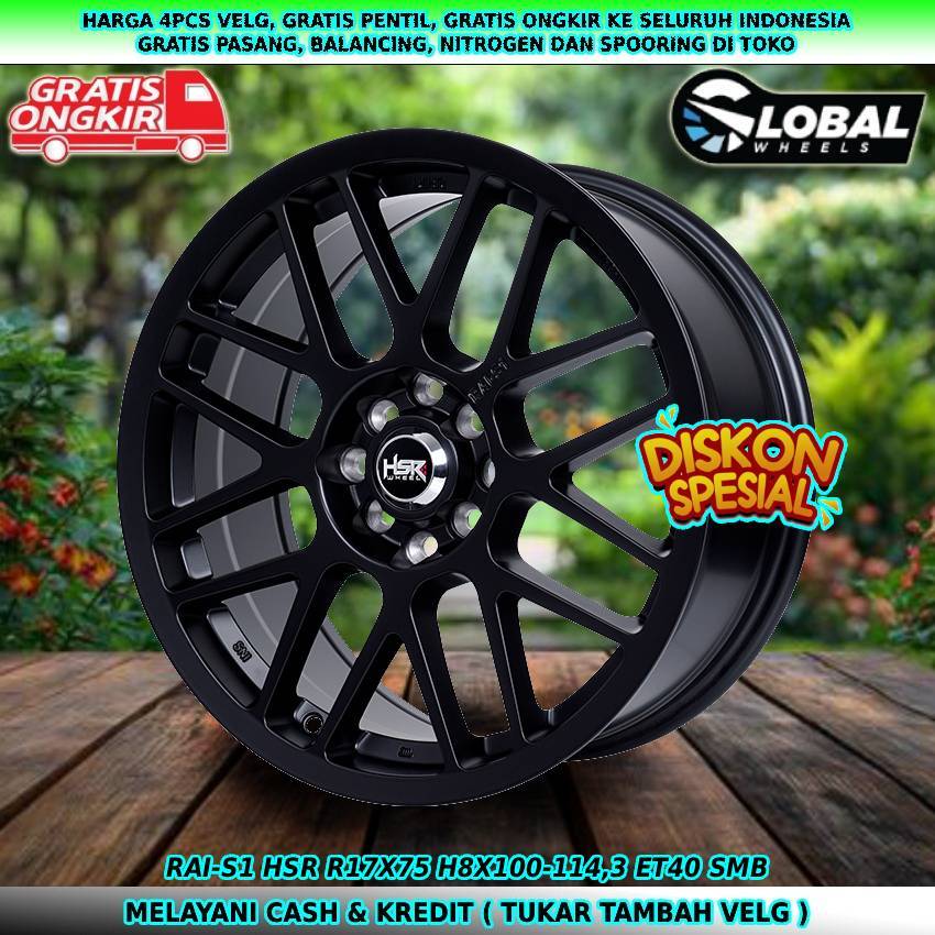 Velg R17 velg mobil Xenia| Accord VTI| Panther| Livina| Avanza| Veloz| dll velg hsr rai s1 R17